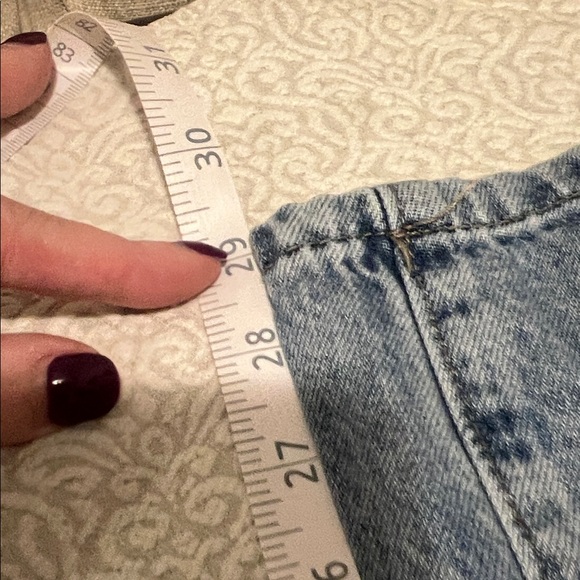 Wide Leg Jeans 90’s Style Denim Drawstring Waist Boho Medium Elastic Waist - Picture 11 of 12